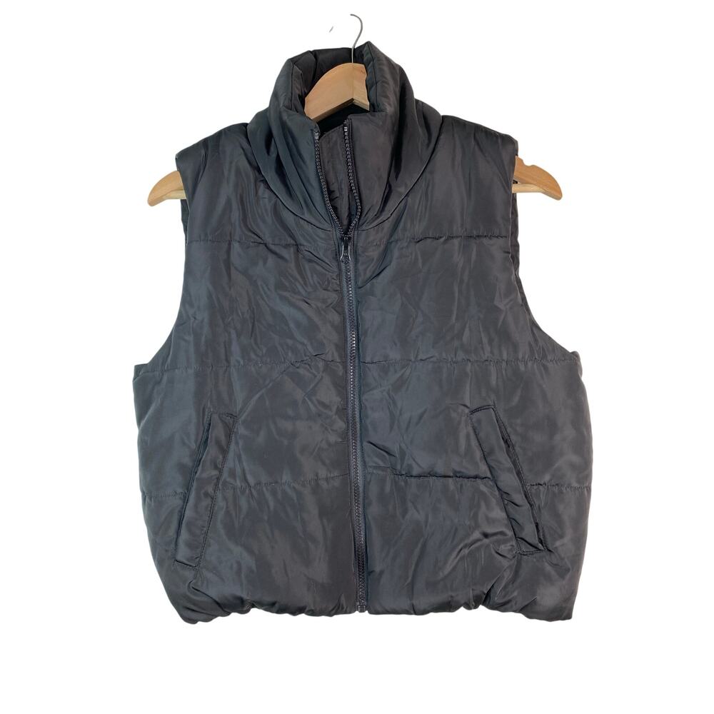 NWT‎ Automet Women's Size S Black Full Zip Puffer Vest *